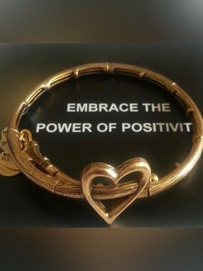 Alex and Ani “Arrow To Heart Love” Wrap Bracelet Rafaelian Gold - Expandable